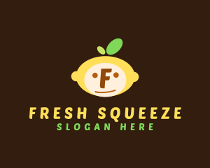 Lemon Fruit Face  logo design