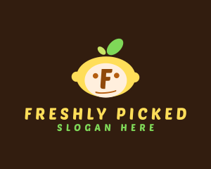 Lemon Fruit Face  logo design