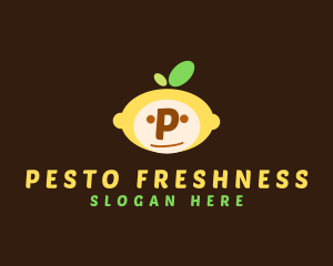 Lemon Fruit Face  logo design