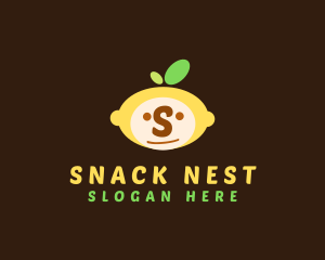 Lemon Fruit Face  logo design