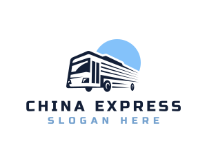 Bus Transport Express Tour logo design