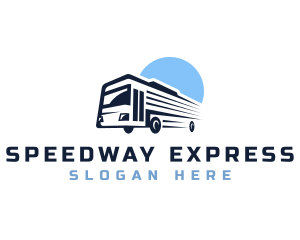 Bus Transport Express Tour logo design