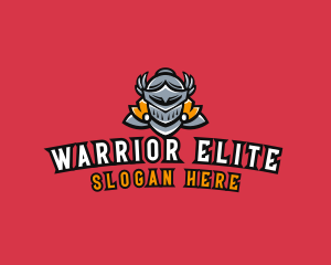 Gaming Warrior Knight logo design