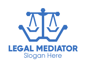 Polygon Lawyer Scales logo design