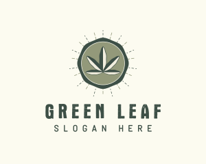 Herbal Weed Leaf logo design