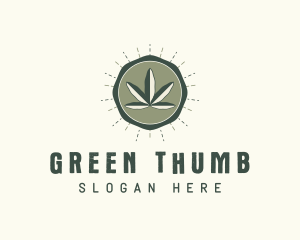 Herbal Weed Leaf logo design