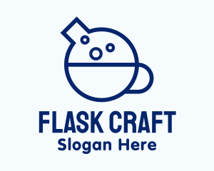 Blue Flask Cup logo design