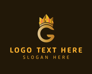 Gold Crown Letter G logo