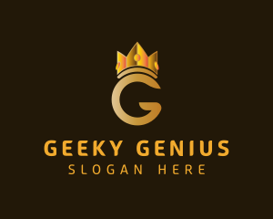 Gold Crown Letter G logo design