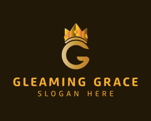 Gold Crown Letter G logo design