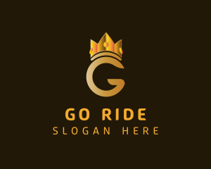 Gold Crown Letter G logo design