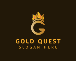 Gold Crown Letter G logo design