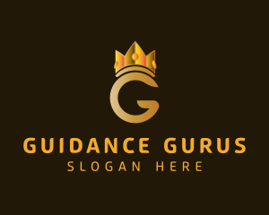 Gold Crown Letter G logo design