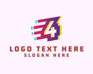 Speedy Number 4 Motion Business logo