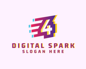 Speedy Number 4 Motion Business logo