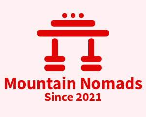 Red Japanese Temple  logo design