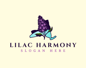 New York Lilac Flower logo