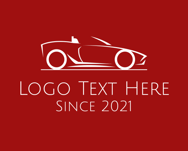 Minimalist Convertible Car  logo