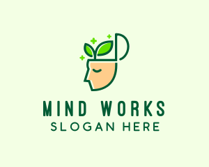 Leaf Human Mind  logo design