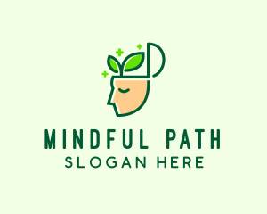 Leaf Human Mind  logo design