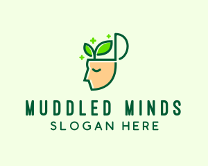 Leaf Human Mind  logo design