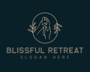 Premium Organic Foot Massage logo design