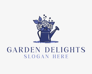 Floral Rose Gardening logo design