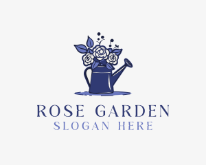 Floral Rose Gardening logo design