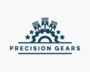 Piston Gear Machine logo design