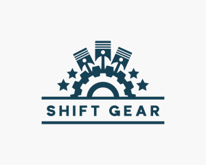 Piston Gear Machine logo design