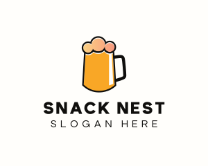 Minimalist Orange Beer logo design