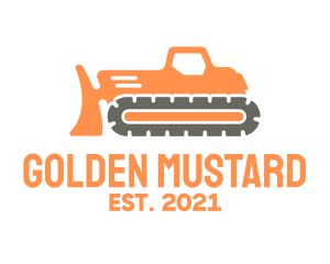 Modern Bulldozer Machine logo design