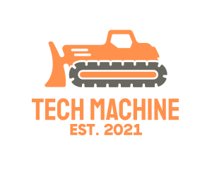Modern Bulldozer Machine logo