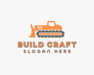 Modern Bulldozer Machine logo design