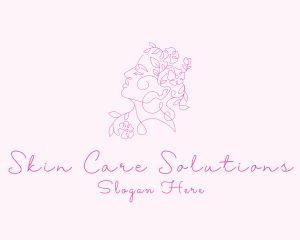 Woman Flower Spa logo design