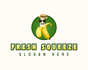 Banana Peel Fruit logo design