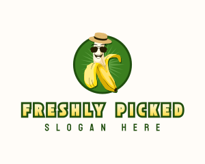 Banana Peel Fruit logo design