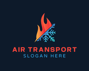 Fire Snow Ventilation logo design