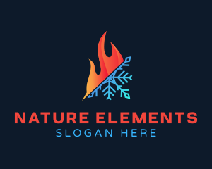 Fire Snow Ventilation logo design