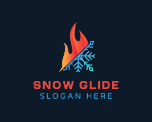 Fire Snow Ventilation logo design