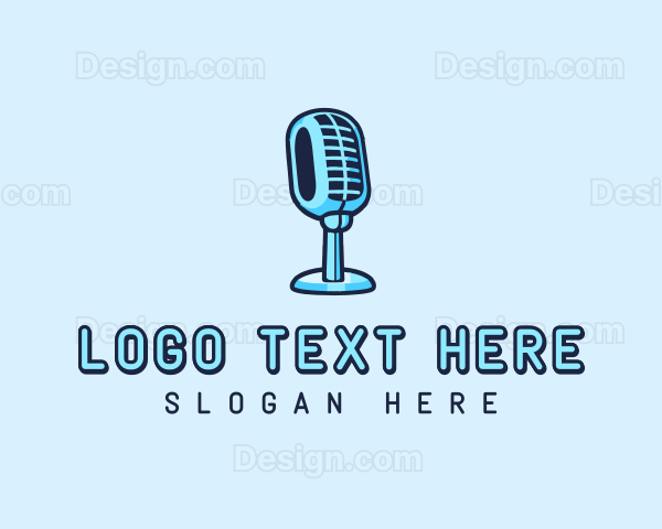 Podcast Studio Microphone Logo