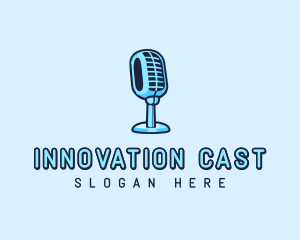 Podcast Studio Microphone logo design