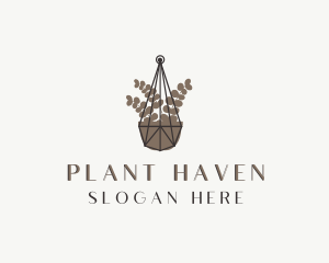 Hanging Plant Pot logo design