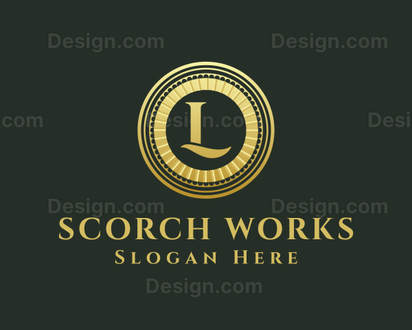 Gold Luxury Coin Logo