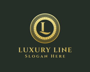 Gold Luxury Coin  logo design