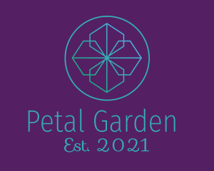 Minimalist Petal Flower  logo design