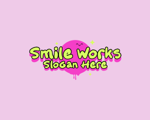 Cute Retro Smile logo design