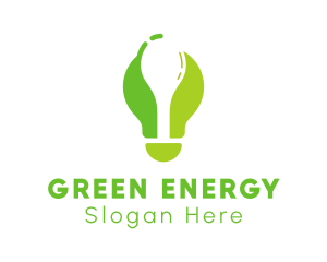 Green Spoon Bulb logo design