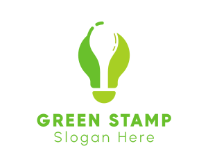 Green Spoon Bulb logo design