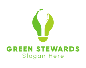 Green Spoon Bulb logo design